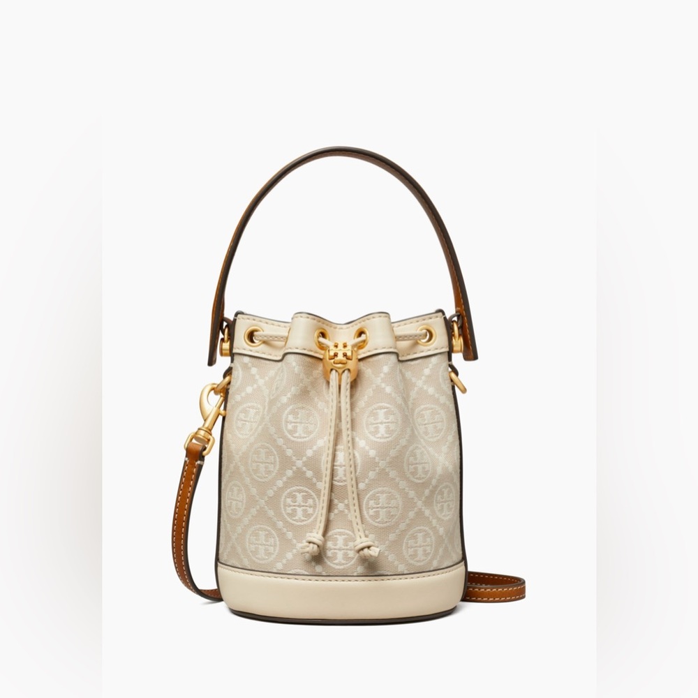 Tory Burch Cream Bucket Bag